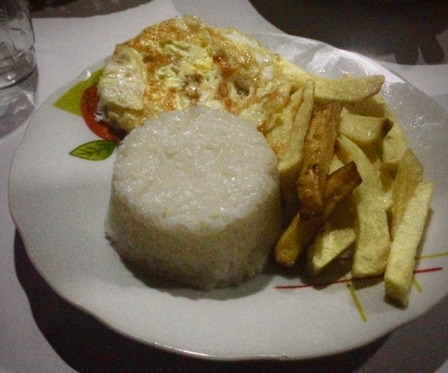 meal in llahuar peruvian food papas y arroz con huevo